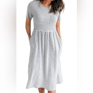 New without tags Striped Black and White Dress XL